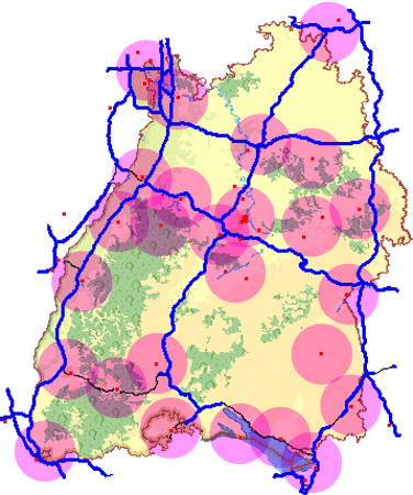 Landkarte Baden-Wrttemberg